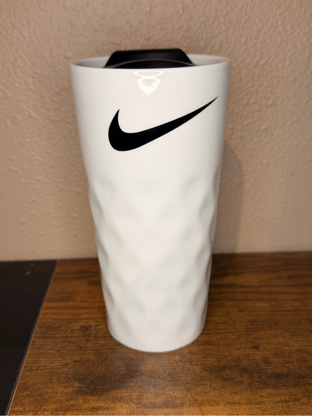 Nike Employee Only Beaverton Campus Tumbler Cup White Black Swoosh Rare